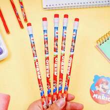 1set Anime Cartoon Themed Pencils, Ideal Reward And Holiday Presents For Learning Lovers(Stochastic Style) - Multicolor - View 6