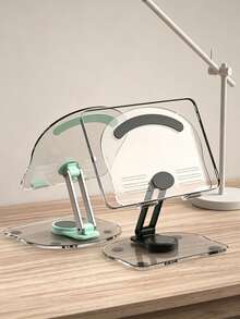 Transparent Acrylic Tablet Stand - Adjustable, 360° Rotating And Foldable, Non-Slip Design. Suitable For 4.7-13 Inch Devices (Including Cases); Suitable For Room Decor, Kitchen And School. Stand Office Supplies, Laptop Mouse Wind Turbine Stand, Smartphone Stand 17 Phone Case Cover Marking Decoration, Protective Case Project, Phone Grip - View 6