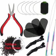 Hair Extension Tool Kit - Silicone Micro Beads, Stainless Steel Beads Plier, Metal Bead Threader And Needle Pulling Hook For Beading Hair Extensions, Girls Cosplay Party Hair Styling Tool - View 9