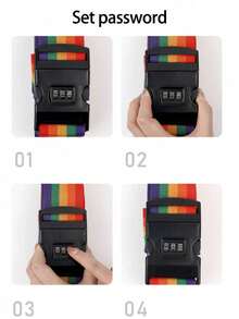 Adjustable Travel Luggage Strap,Useful Luggage Binding Strap To Prevent Explosion Bag,Travel Essentials,Cruise Essentials,Mini Essentials,Halloween - Multicolor - View 8