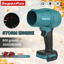 SuperPan Brushless Blower Handheld Portable Leaf Blower 18V Lithium Battery Motor Home Dust Removal / Car Dust Removal / Fallen Leaves Cleaning Tool Industrial Dust Blower High Power Blower (Battery And Power Adapter Not Included) - Blue - View 8