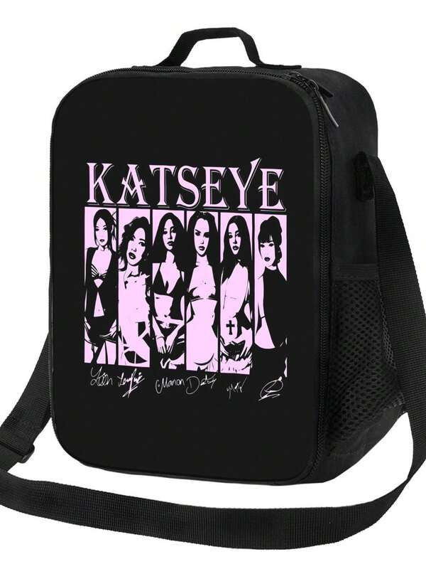 Katseye Girls Insulated Lunch Bag, Fashionable Travel Picnic Bag, Portable Thick Aluminum Foil Tote Bag, Suitable For Office, School, Travel, Holidays, Best Gift For Teachers, Best Christmas Gift For Teachers