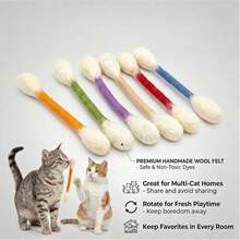 Large Catnip Tea Stick, Catnip Toy, Cat Sniffing Stick, Teeth Cleaning And Chewing Toy, Self-Entertainment Toy, Interactive Cat Supplies, Halloween, Christmas And Cat Teeth Cleaning Aid - Multicolor - View 9