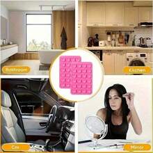 5pcs 24-Piece Single-Sided Silicone Suction Cup Phone Holder, Anti-Slip Portable Removable Square Universal Phone Suction Cup, Super Strong Silicone Non-Slip, Selfie Video Universal Finger Holder, Phone Case Hanging Hands-Free Selfie And Video Accessory, Multi-Function Phone Accessory Suitable For All Models - Multicolor - View 3
