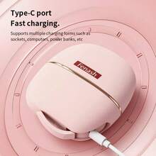 LUYAO Sisir Poni Mini, Sisir Panas Portabel Isi Ulang, Sikat Rambut Lurus Tanpa Kabel, Pengisian Daya USB, Rambut Halus dan Mengembang. 2000mAh - Berwarna merah muda - View 5
