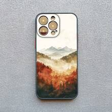 Mountain Mist Nature Matte Phone Case For IPhone 17 Pro Max 16 15 14 Plus Pro Max 12 13 Mini 11 Pro Max XS XR X Funda Back Cover - Black SMSS 4 - View 1