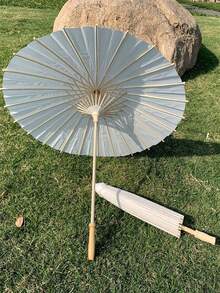 1pc Wholesale Blank Oil Paper Umbrella, DIY Hand Painting, White, Halloween - Multicolor - View 6