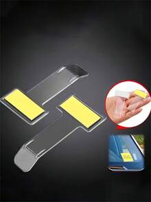 5/2/1pc Car Card Holder, Suitable For Cars, Trucks, RVs, Can Securely Hold Parking Tickets, Temporary Passes, Contact Information, Reminder Notes, Receipts And Other Small Items, Keeping Important Information Clearly Visible At All Times. The Back Features A Strong Adhesive Design, Easy And Quick Installation, Can Be Easily Fixed To Windshield, Interior Flat Surfaces And Other Locations Without Tools. Transparent Material With Invisible Design, Perfectly Blends With Various Car Interior Styles. Used As Parking Permit And Ticket Storage Box, With Easy Access Design - A - View 2
