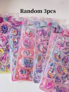 Kawaii 3D Liquid Shaker Stickers Cute Cartoon Animal Heart Sequins Filled Shake Stickers Waterproof PVC Decals For Journal Scrapbooking Planner Phone Case DIY Craft Stationery Gift - Color - View 10