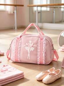 1件女孩尼龍拉鍊單肩舞蹈包，休閒旅行包，公主舞蹈包，適合日常戶外使用 - 均碼 - 查看 6