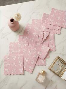 20Pcs Pink Bow Theme Party Napkins, Disposable Paper Tissue For Wedding Birthday Mother's Day Decor - Bow-shaped Tissue - View 6