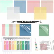 Set Of 550 Transparent Sticky Notes, Includes Translucent Sticky Labels And Markers For Annotating Books, Marking Pages, Indexing And Keeping Writing Organized - 550 Sheets - View 1