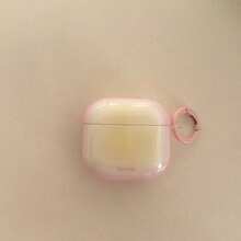1 buah Casing Pelindung Earphone Minimalis Gradien Macaron 4/3/2 Pro, Casing Earphone Premium Silikon Lembut Baru yang Kompatibel dengan Apple Wireless Bluetooth - Kuning - View 7