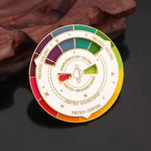 Geometric Round Color Wheel Brooch Unisex Fashion Versatile Personalized Car Keychain Accessories Wholesale - Multicolor - View 5