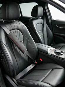 PU Leather Car Seat Belt Cover With Quilted Design, Enhance Safety And Comfort - A - View 3