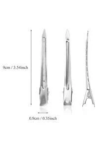 48pcs/12pcs Women's Hair Clips, Silver 9cm/3.54in Metal Hollow Design, Street Casual Y2K Style, Simple Fashion Cute Elegant, Suitable For Daily, Vacation, Styling, Salon, School, Outfit Matching, Alligator Hair Clips - Silver - View 2