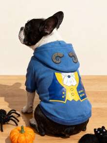 LUCKIE PAL 1pc Halloween Beast Prince Cosplay Print Pet Sweatshirt, Suitable For Chihuahua And Small Dogs, Physical Flea Protection, Reduces Shedding, Insulated And Breathable Dog Clothing, Suitable For Cats And Dogs Indoor And Outdoor - Multicolor - View 5