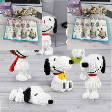 SNOOPY 1pc Mini Building Block Cartoon Character Doll, Girl Gift, Creative Random Style, Perfect Choice For New Semester Opening Gift And Toy (Random Style) - Multicolor - View 7