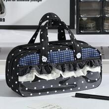 1 buah Dompet Pensil Polkadot Ruffle Renda Kawaii, 4 Lapisan, Pegangan Lembut, Tas Penyimpanan Siswa Lucu, Untuk Musim Kembali ke Sekolah, Anak, Hari Pertama Sekolah - MultiWarna - View 10
