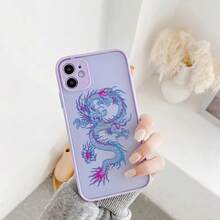 Dragon Pattern Ink Brush Painting Phone Case For IPhone X XR XS 16 15 Plus 17 Pro Max 16 15 12 13 14 11 Pro Max Back Cover Funda - 紫龍2 - 查看 1