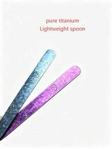 6pcs Pure Titanium Spoons, Exquisite Ice Flower Design Soup Spoons, Home Western Style Spoons, Eating Spoons, Dessert Spoons, Watermelon Spoons, Cake, Coffee, Ice Cream, Honey Spoons - Multicolor - View 11