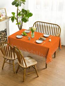 1pc,Autumn Style Tablecloth,Floral & Line Print Tablecloth,Square Tablecloth,Picnic Blanket,Multiple Sizes Available,Perfect For Family Dining,Restaurant Decor,Kitchen Decor,Home Decor,Outdoor Party Decor - Multicolor - View 8