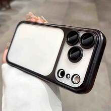 Casing Ponsel TPU Matte Transparan Mewah, Kompatibel dengan iPhone 18 Pro Max 18 Pro 17 Pro Max Air 16 15 14 13 12 11 Pro Max Plus, Transparan dengan Perlindungan Kamera, Casing Ponsel 18 Promax, Tepi Lembut Tahan Guncangan, Casing Pelindung Unisex - Hitam - View 8