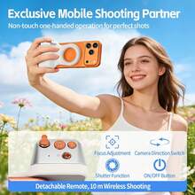 YAIUZGOO Magnetic Camera Handle, Wireless Bluetooth Selfie Handle With Remote Shutter, Portable Phone Photography Handle Stabilizer, Strong Magnetic Mount, One-Hand Camera Control Handle, Suitable For Vlog, Travel, Selfie, Video Recording - View 7