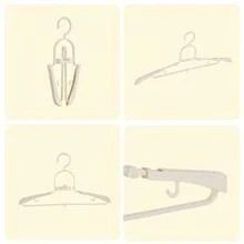 Colgador de viaje plegable Uforu: diseño de dopamina, multifuncional para dormitorios y viajes de negocios - 5 paquetes rojos - Ver 4