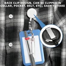 1pc/6pcs Retractable Badge Holder - Lanyard Pen Clip, Nurse ID Holder, Office And Hospital Accessories - A - View 4