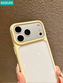 KOOLIFE 1pc Minimalist Classic 2-In-1 Shockproof Phone Case, Full Coverage Protection, Compatible With IPhone 18 Pro Max, 17 Pro, 17, 16, 15, 14, 13 - Yellow - View 3