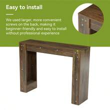 Tribesigns Sofa & Console Tables - Brown - View 6