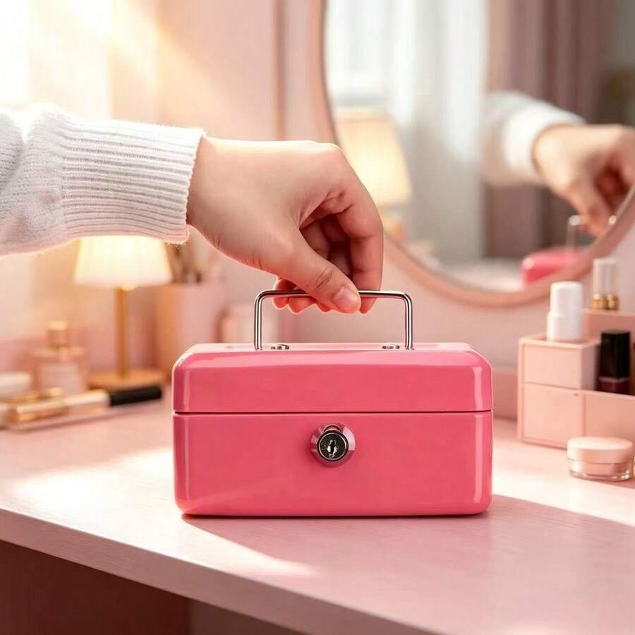 1pc Pink/Red/Black Medium/Mini Piggy Bank, Suitable For Adults And Children, Rust-Proof Coin Slot Box, Cute Desktop Storage Decor, Ideal Gift, Random Color And Style