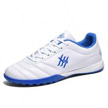 TF Studded Football Shoes, Suitable For Teens And Adults, Men And Women, Minimalist Design, Also Suitable For Students - Blue and White - View 3