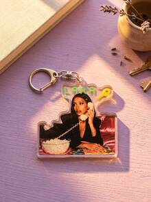1pc/6pcs Katseye Girl Group Acrylic Keyring Packs, Can Be Used As Backpack Charm, Car Keychain Or Fan Collectible, Suitable For Daily Matching, Concert Support, Fan Meeting, Also A Special Gift For Fan Friends, Applicable All Seasons. - Multicolor - View 11