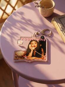 1pc/6pcs Katseye Girl Group Acrylic Keyring Packs, Can Be Used As Backpack Charm, Car Keychain Or Fan Collectible, Suitable For Daily Matching, Concert Support, Fan Meeting, Also A Special Gift For Fan Friends, Applicable All Seasons. - Multicolor - View 8