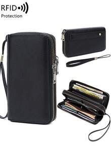 FOREVER MIYIN Women's RFID Long Wallet, Double Zipper Wristlet Clutch, Large Capacity Phone Card Holder Purse - Multicolor - View 18