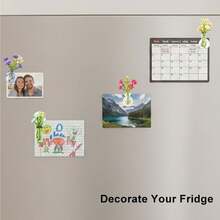 1/3/6/10-Pack Cute Mini Vase Magnets For Fridge, Tiny Ceramic & Glass Magnetic Vases For Refrigerator, Office Whiteboard And Locker, Aesthetic Flower Bud Vases Kitchen Decor, Ideal Gift For Mom & Women - one-size - View 5