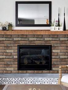 Peel And Stick 3D Faux Brick Wall Tiles, Waterproof Self-Adhesive Vinyl Brick Wall Panels, Removable Rustic Brick Stickers For Kitchen Backsplash, Bathroom, Home & Commercial Decoration - B - View 5