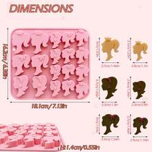 1件 8格公主裙皇冠糖果矽膠模具，3D城堡王子公主矽膠巧克力模具，12格王子蝴蝶結皇冠冰塊模具，適用於巧克力、肥皂、餅乾、甜點蛋糕裝飾、果凍與冰塊模具，不黏附、易脫模、耐熱，烘焙蛋糕、手工藝與DIY專案，母親節、情人節禮物、聖誕禮物、節日禮物，廚房烘焙工具/配件 - 彩色 - 查看 6
