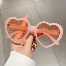 2026 New Fashion  Heart-Shaped Party Gathering Personality Quirky Street Style Catwalk Styling Glasses - Pink Green Frame Purple Film - View 5