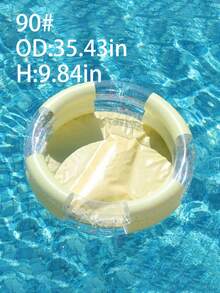 Multi-Color Sequin Inflatable Swim Ring, Adult Summer Beach Water Hammock Floating Mat, Includes Ocean Balls - 彩色 - 查看 14