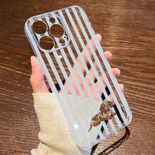 1PC Dachshund Dog Pattern Transparent Space Shell Full Coverage TPU Phone Protective Case - Multicolor - View 4
