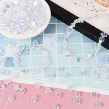 15-Grid White Series Straight Hole Beads, Including Heart, Colorful Heart, Flower Bud, Butterfly, Five-Pointed Star And Round Beads, DIY Jewelry Creative Making, Suitable For Beginners - Multicolor - View 2