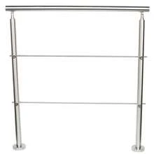 100cm Stainless Steel Handrail Railing, Silver Stair Railing With Fences, Freestanding Flexible Exterior Stair Railing For Staircases, Attics - Silver - View 12