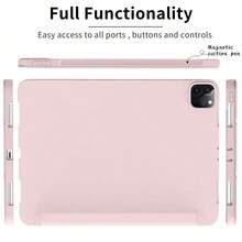 Casing Pelindung Tablet Warna Pink Murni, Casing Lipat 3 Cerdas Anti Jatuh Ultra Tipis dengan Stand, Fitur Bangun/Tidur Otomatis, Kompatibel dengan Apple Generasi ke-9/10, Hadiah Musim Semi, Hadiah Ulang Tahun - Berwarna merah muda - View 6