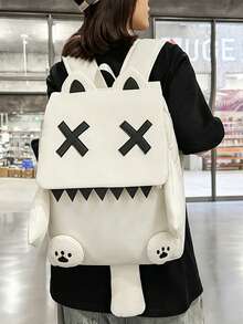 Shoulder Bag Backpack Convertible To Double Shoulder Couple Fashion Minimalist Creative Youth Personalized Demon Cat Backpack Suitable For High School And College Freshmen Applicable For Travel College Sports Couple Backpack Back To School Commute Multifunctional Dorm Lightweight Men's Bag School Supplies Multi-Pocket Shoulder Bag Autumn Halloween Christmas Men's Gift Scream Travel Backpack Double Shoulder Bag Peach Tree - Multicolor - View 4