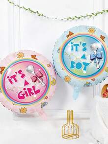 8pcs Baby Theme Balloon Set, 18 Inch Round Balloons For Boys And Girls, Suitable For Birthday Party, Baby Shower, Baptism, Gender Reveal, Welcome Baby Party Decoration - Multicolor - View 1