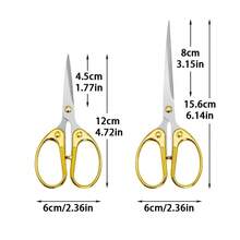 Juego de 3 piezas de tijeras de oficina, tijeras de manualidades: 4.7 pulgadas, 5.3 pulgadas, 6 pulgadas, hojas ultra afiladas, tijeras de oficina duraderas, tijeras multiusos para el hogar, la escuela, la costura, la tela - A - Ver 17