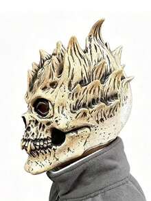 1pc 2026 New Halloween Skeleton Skull Warrior Death Skull Demon Skull Horror Latex Mask - View 5
